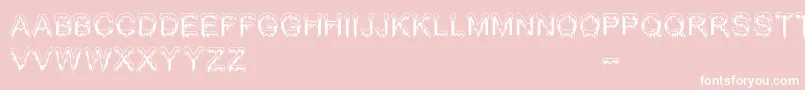 Jizz Mass   BC Font – White Fonts on Pink Background