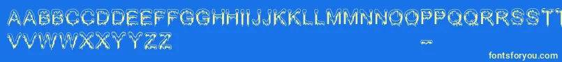 Fonte Jizz Mass   BC – fontes amarelas em um fundo azul