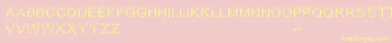Jizz Mass   BC-Schriftart – Gelbe Schriften auf rosa Hintergrund