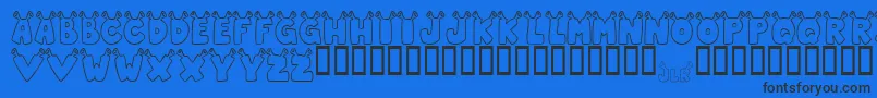 JLR Star Shrek Font – Black Fonts on Blue Background