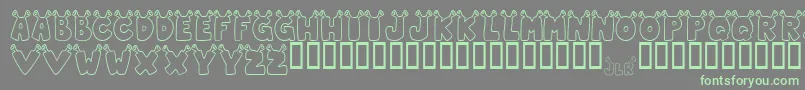 JLR Star Shrek Font – Green Fonts on Gray Background