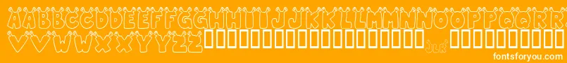 JLR Star Shrek Font – White Fonts on Orange Background