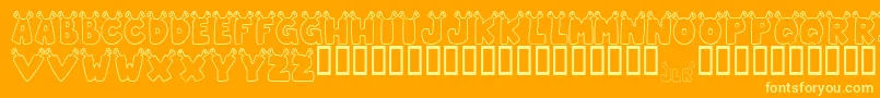 JLR Star Shrek Font – Yellow Fonts on Orange Background