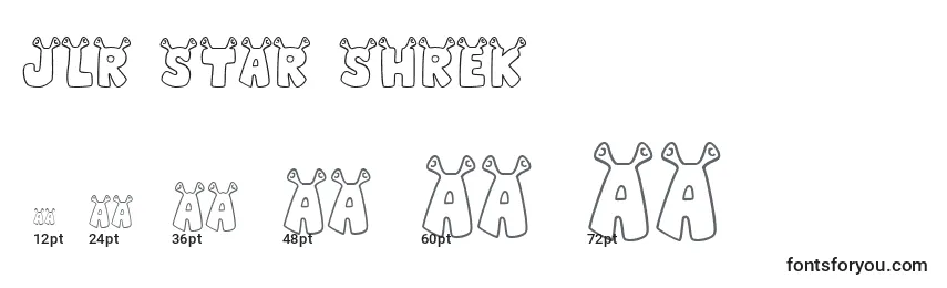 JLR Star Shrek Font Sizes