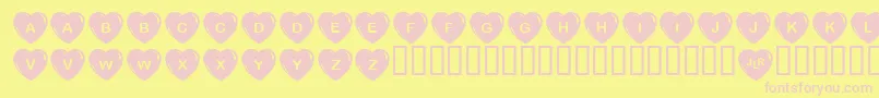 JLRSH    Font – Pink Fonts on Yellow Background