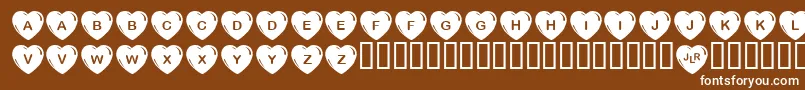 JLRSH    Font – White Fonts on Brown Background