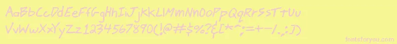 Police jmacscrl – polices roses sur fond jaune