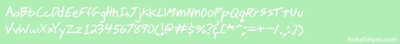 jmacscrl Font – White Fonts on Green Background