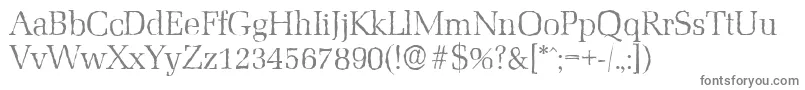 フォントMarseilleantiqueLightRegular – 白い背景に灰色の文字