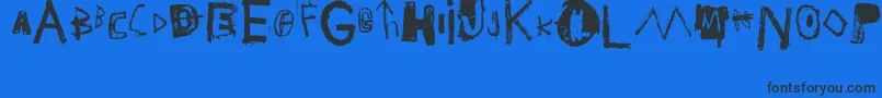 Fonte JMB – fontes pretas em um fundo azul
