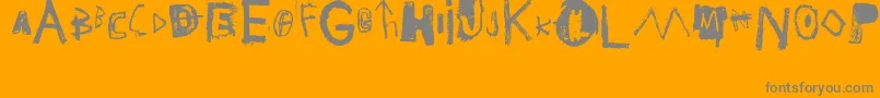 JMB Font – Gray Fonts on Orange Background
