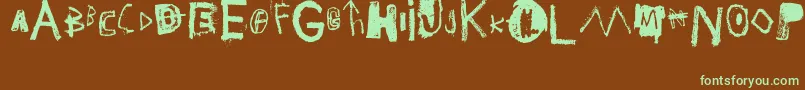 JMB Font – Green Fonts on Brown Background