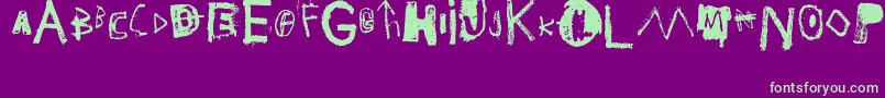 JMB Font – Green Fonts on Purple Background