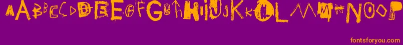 JMB Font – Orange Fonts on Purple Background