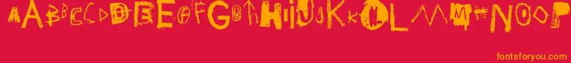 fuente JMB – Fuentes Naranjas Sobre Fondo Rojo