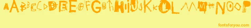 JMB Font – Orange Fonts on Yellow Background