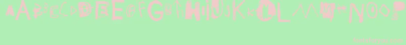 フォントJMB – 緑の背景にピンクのフォント