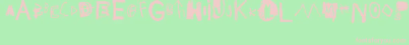 JMB Font – Pink Fonts on Green Background