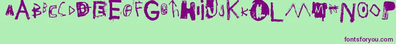 JMB Font – Purple Fonts on Green Background