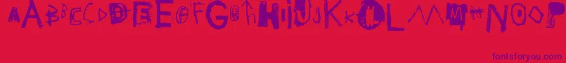 JMB Font – Purple Fonts on Red Background