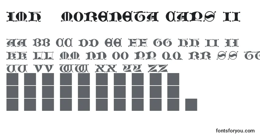 A fonte JMH   Moreneta CAPS II – alfabeto, números, caracteres especiais