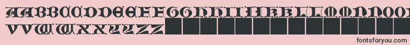 JMH   Moreneta CAPS II-Schriftart – Schwarze Schriften auf rosa Hintergrund