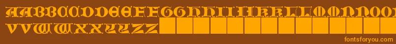 JMH   Moreneta CAPS II Font – Orange Fonts on Brown Background