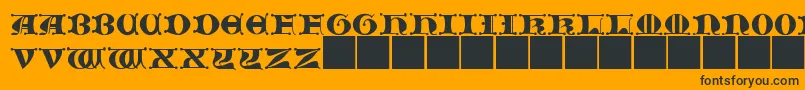 JMH   Moreneta CAPS II Font – Black Fonts on Orange Background