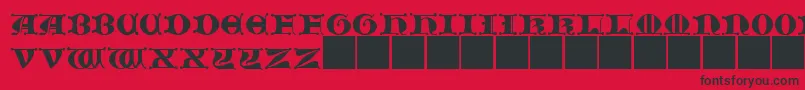 JMH   Moreneta CAPS II Font – Black Fonts on Red Background