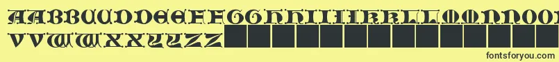 JMH   Moreneta CAPS II Font – Black Fonts on Yellow Background