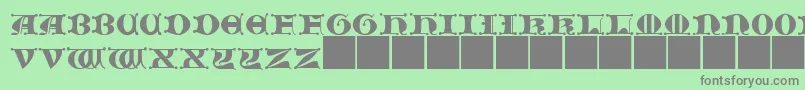 JMH   Moreneta CAPS II Font – Gray Fonts on Green Background