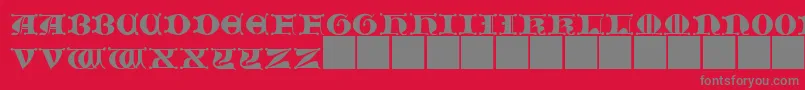 JMH   Moreneta CAPS II Font – Gray Fonts on Red Background