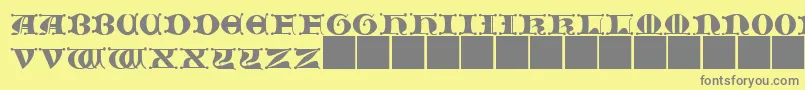 JMH   Moreneta CAPS II Font – Gray Fonts on Yellow Background