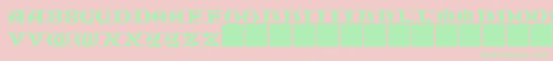 JMH   Moreneta CAPS II Font – Green Fonts on Pink Background