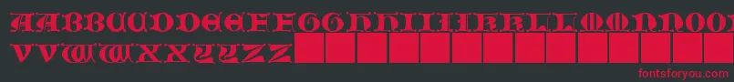 Fonte JMH   Moreneta CAPS II – fontes vermelhas em um fundo preto