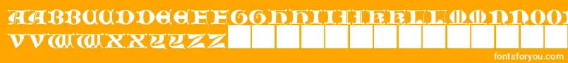 JMH   Moreneta CAPS II Font – White Fonts on Orange Background