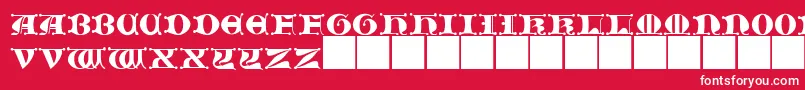 JMH   Moreneta CAPS II Font – White Fonts on Red Background