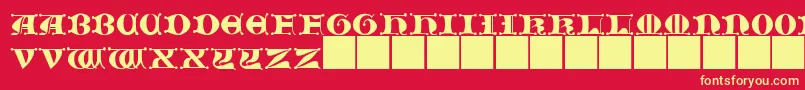 JMH   Moreneta CAPS II Font – Yellow Fonts on Red Background