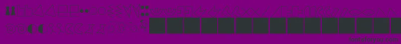 JMH Alfabeto Petiso-fontti – mustat fontit violetilla taustalla