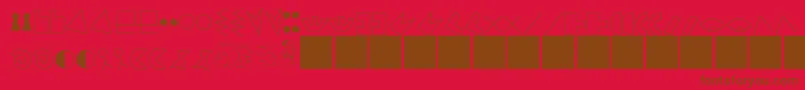 JMH Alfabeto Petiso Font – Brown Fonts on Red Background