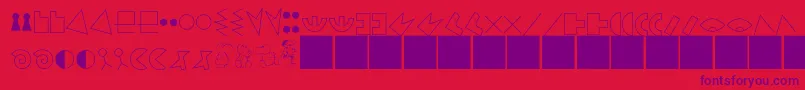 JMH Alfabeto Petiso Font – Purple Fonts on Red Background