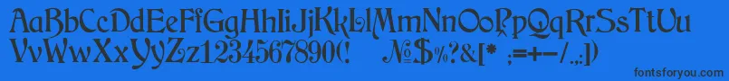 JMH Arkham Font – Black Fonts on Blue Background