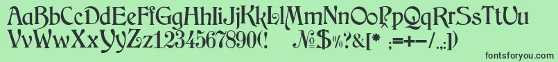 JMH Arkham Font – Black Fonts on Green Background