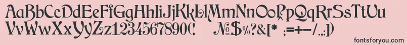 JMH Arkham Font – Black Fonts on Pink Background
