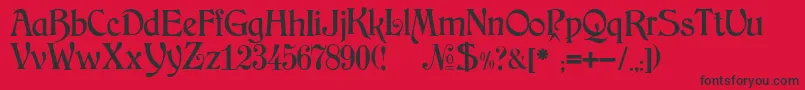 JMH Arkham Font – Black Fonts on Red Background