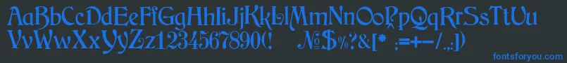 JMH Arkham Font – Blue Fonts on Black Background
