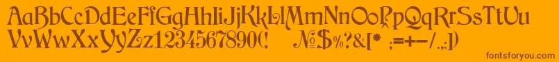 JMH Arkham Font – Brown Fonts on Orange Background