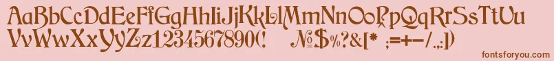 JMH Arkham Font – Brown Fonts on Pink Background