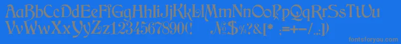 JMH Arkham Font – Gray Fonts on Blue Background