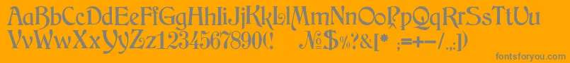 JMH Arkham Font – Gray Fonts on Orange Background